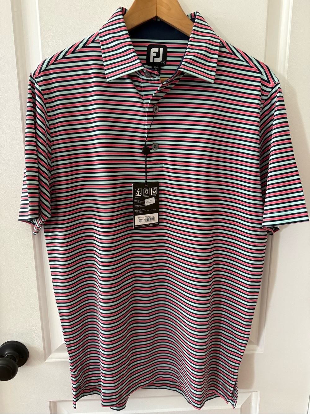 FootJoy Men's Multi Striped Golf Polo Shirt